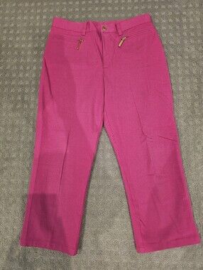 Lauren Jeans Co Ralph Lauren Cropped Jeans Women’s 4 Pink Gold Zips